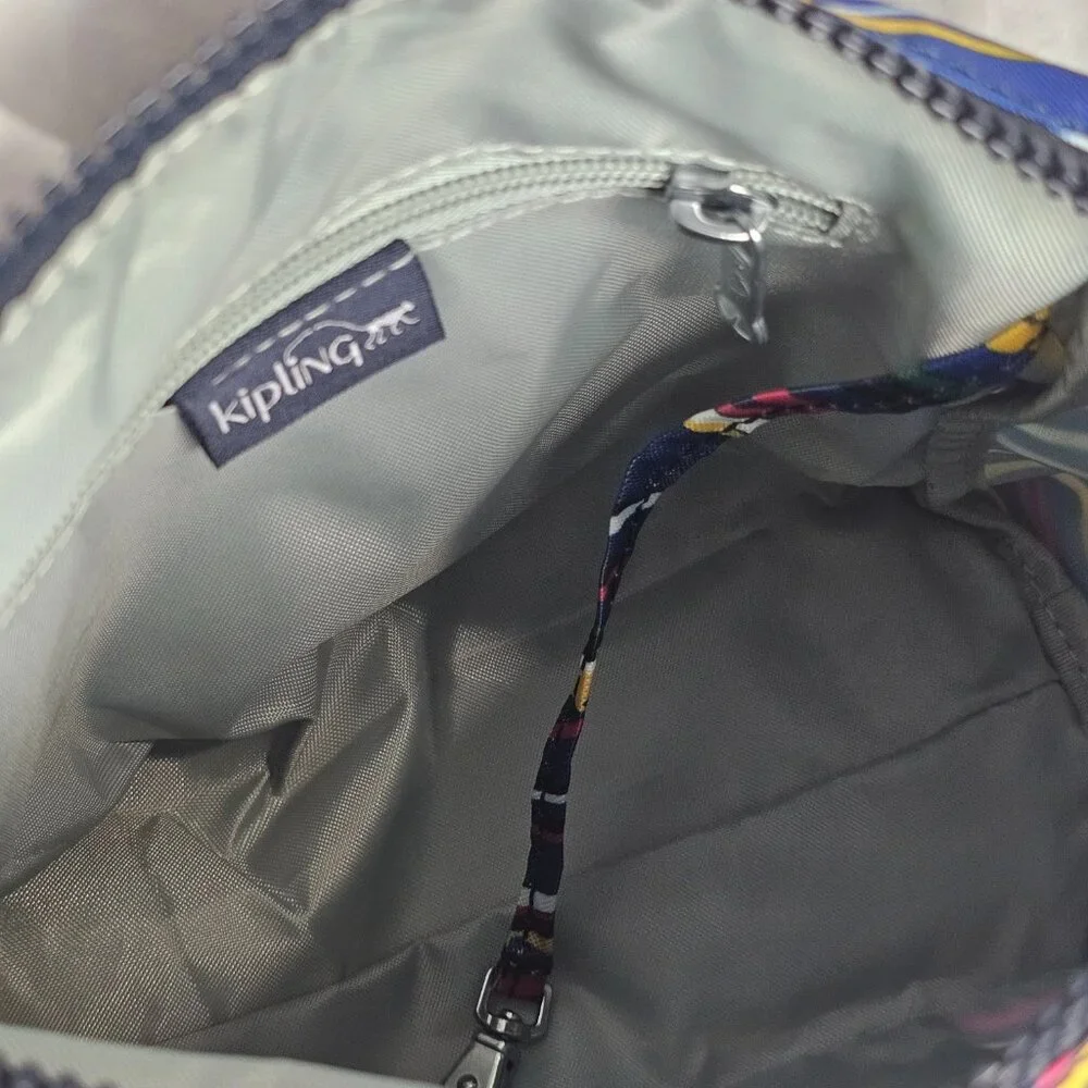 Kipling Blue Bag Monkey Lightweight Nylon New with tags MSRP $114 - Picture 7 of 9
